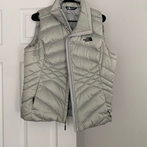 Gray/Silver Northface Puffer vest